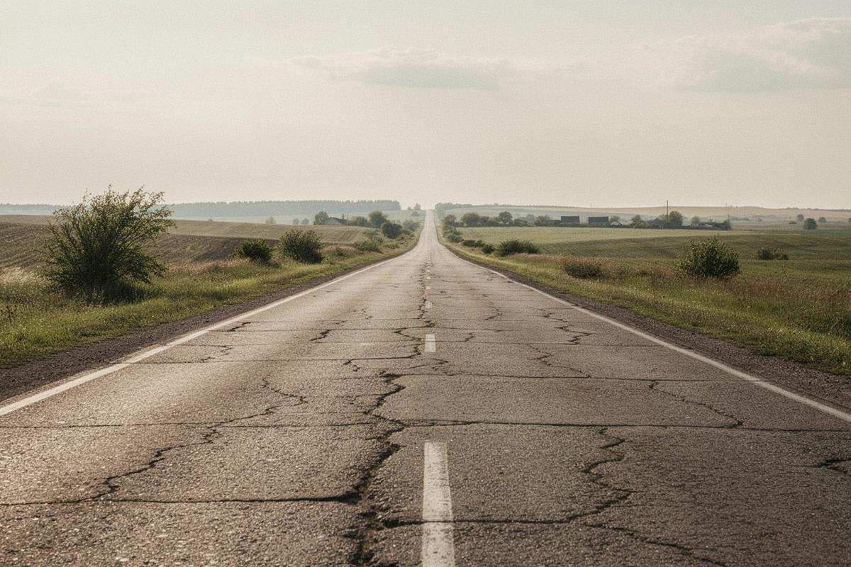 Open highway between Ukrainian cities